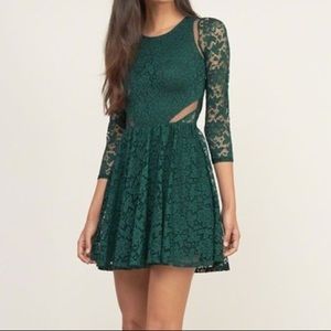 Green lace dress